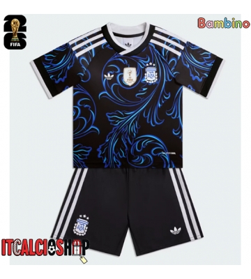 Argentina Seconda Maglia Bambino Mondiali 2026 Manica Corta (+ Pantaloni corti)